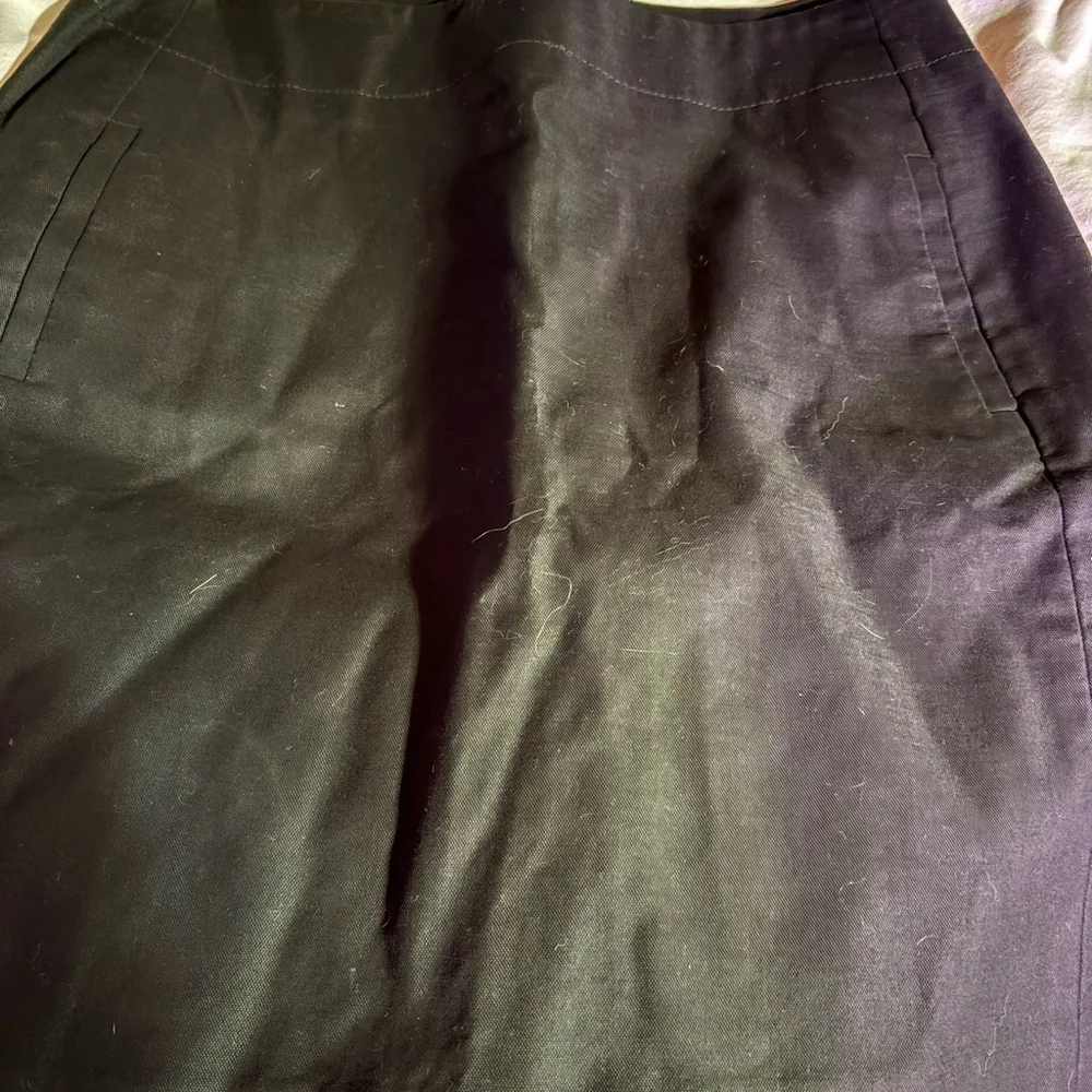 LOFT Black Pencil Skirt with Front Seam Detail - Picture 2 of 4